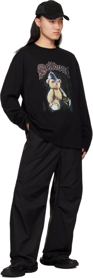 Тениска We11done We11done Punk Teddy Graphic Long Sleeve T-Shirt Черно | WD-TT0-25-748-U-BK, 3