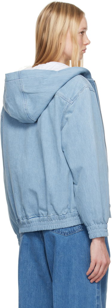 Яке MAISON KITSUNÉ Maison Kitsuné Zipped Hooded Denim Jacket Синьо | OW02103WD4010, 2