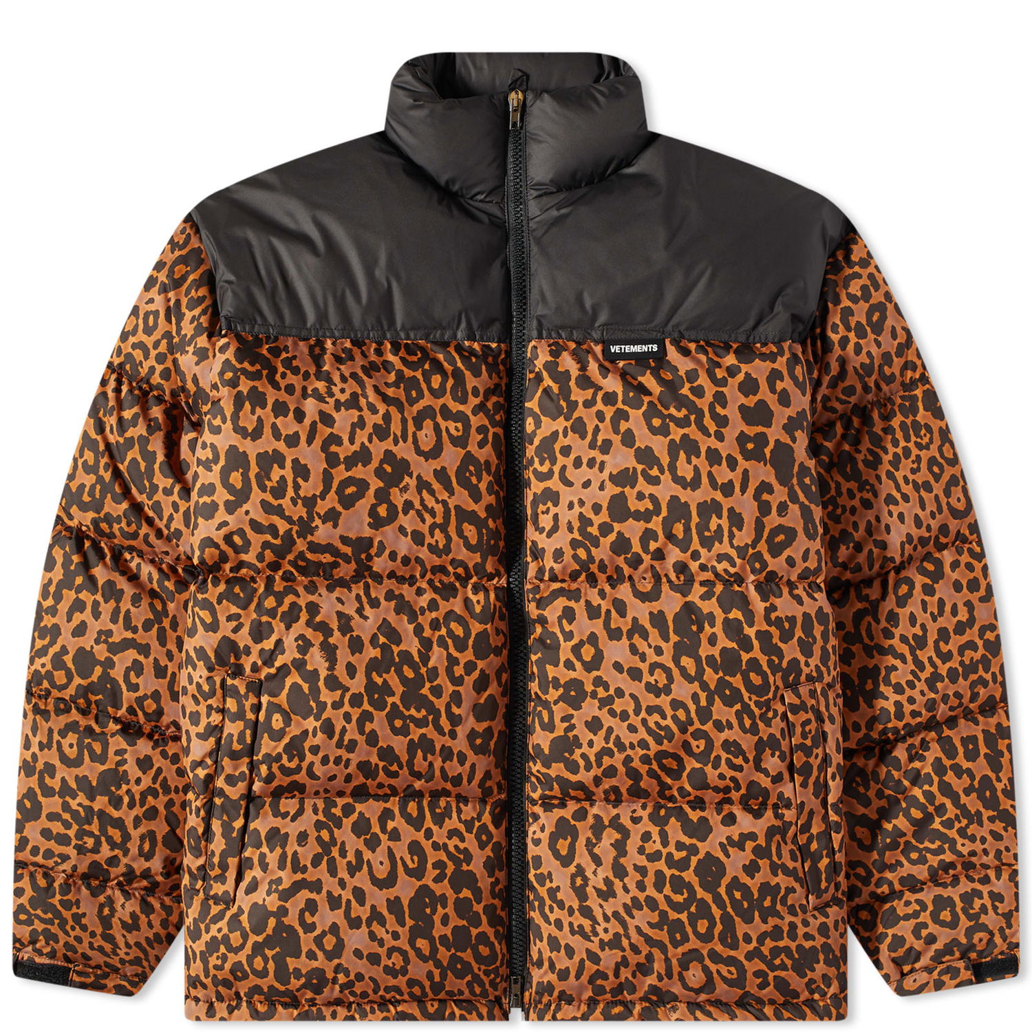 Пухо яке VETEMENTS Logo Puffer Jacket Leopard/Black Оранжево
 | UE54JA120L, 0