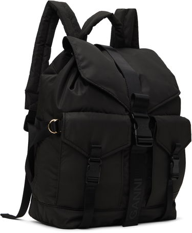 Раница GANNI Recycled Tech Backpack Черно | A4755-099, 3
