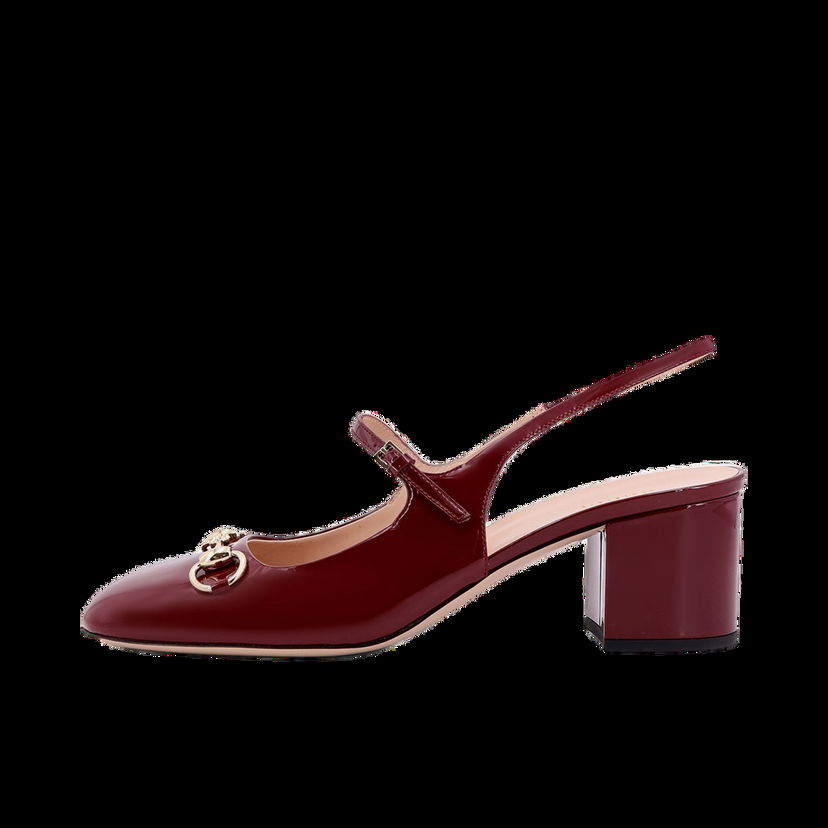 Кецове и обувки Gucci Slingback Patent Leather Pumps Червено | 801893BNC806207