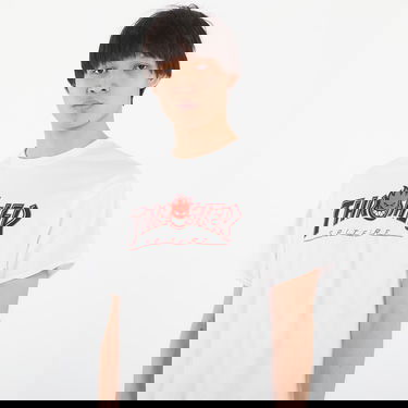 Тениска Thrasher Thrasher x Spitfire Big Head Outline T-Shirt Бяло | 145831, 1