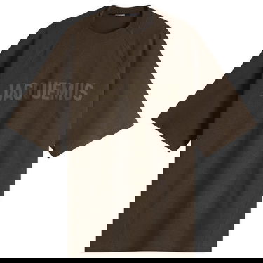 Тениска Jacquemus Jacquemus Typo Chest Logo T-Shirt, Size Large Кафяво | 24H245JS212-2011-080, 0