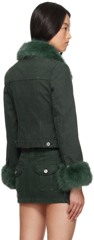 Яке GUIZIO Guizio Ares Faux Fur Denim Jacket Зелено | F24701W100, 2