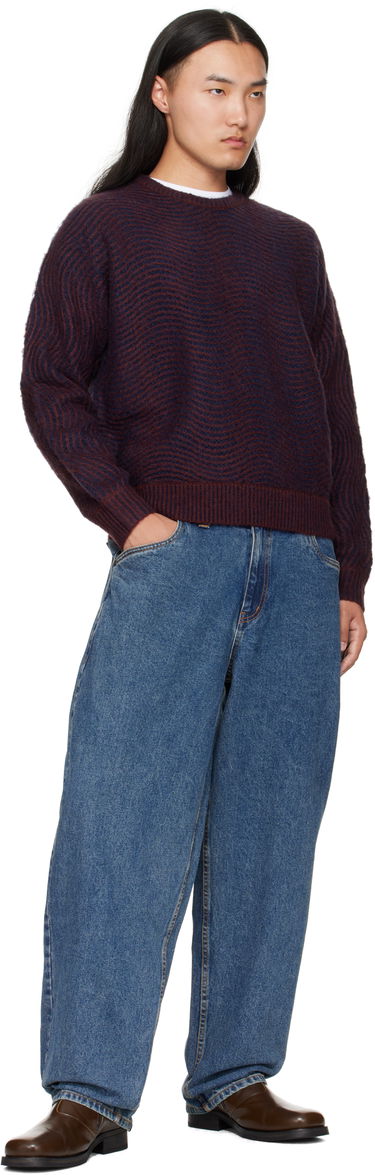 Пуловер Dime Dime Mohair Wave Knit Sweater Бургунди | DIMEFA254BUR, 3