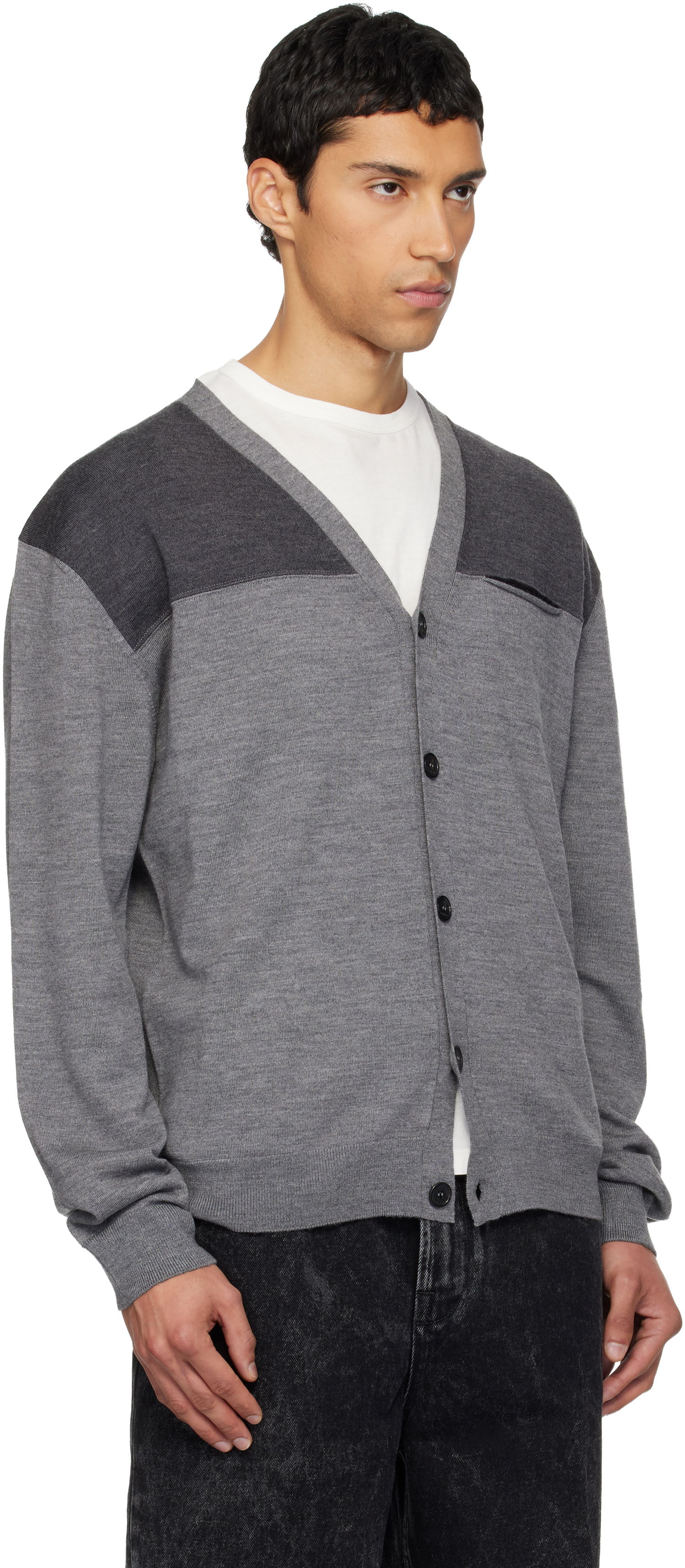 Пуловер LANVIN Lanvin Bicolor Cardigan Сиво | RM-CA0014-K073-H25, 1