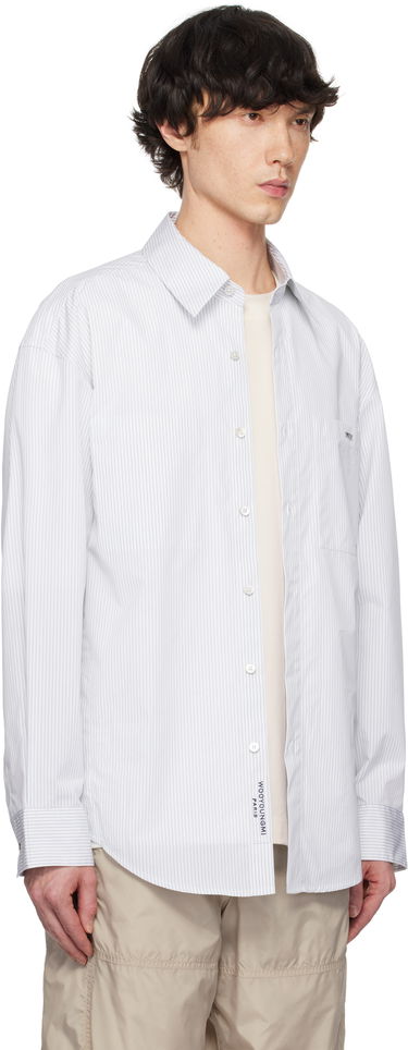 Риза WOOYOUNGMI WOOYOUNGMI Cotton Back Logo Shirt Черно | W251SH07, 4