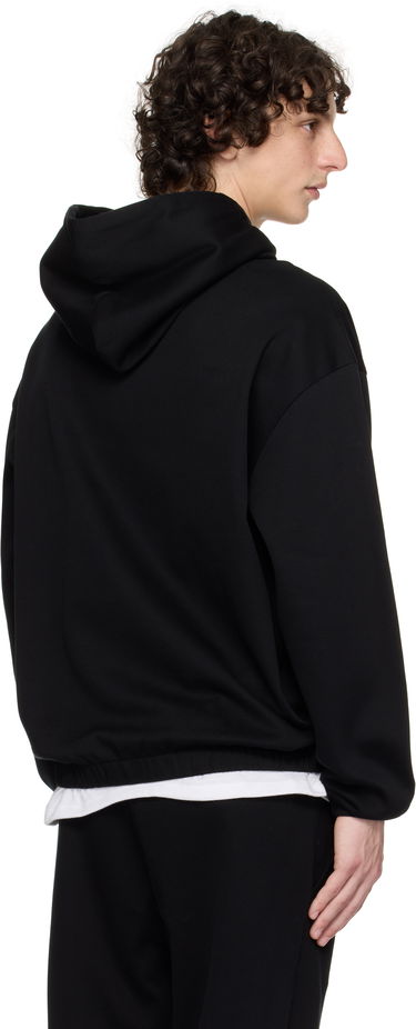 Суитчър BOSS BOSS Relaxed-Fit Mercerized Cotton Hoodie Черно | 50544099, 2