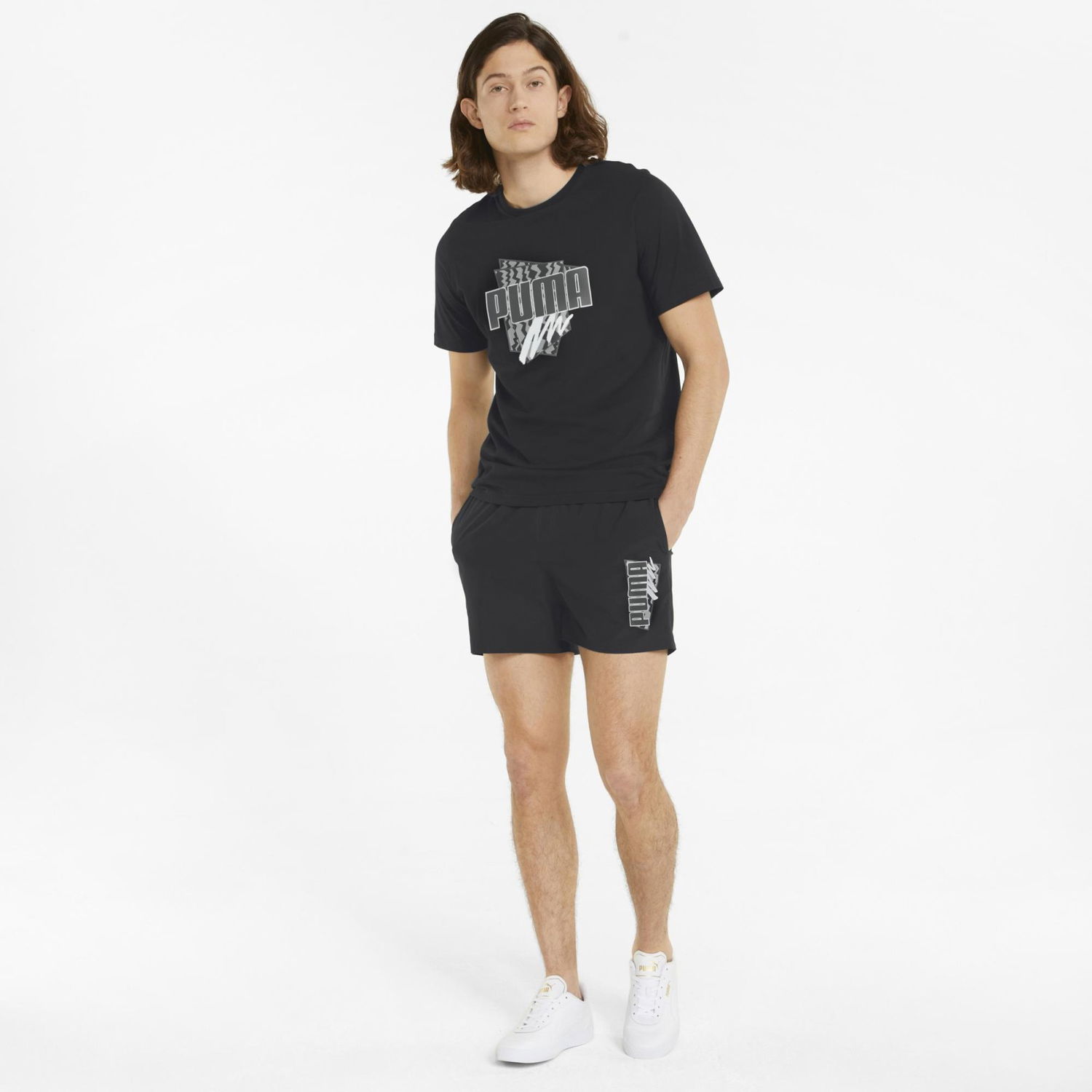 Къси панталони Puma Summer Graphic Woven Shorts Черно | 848578-01, 0