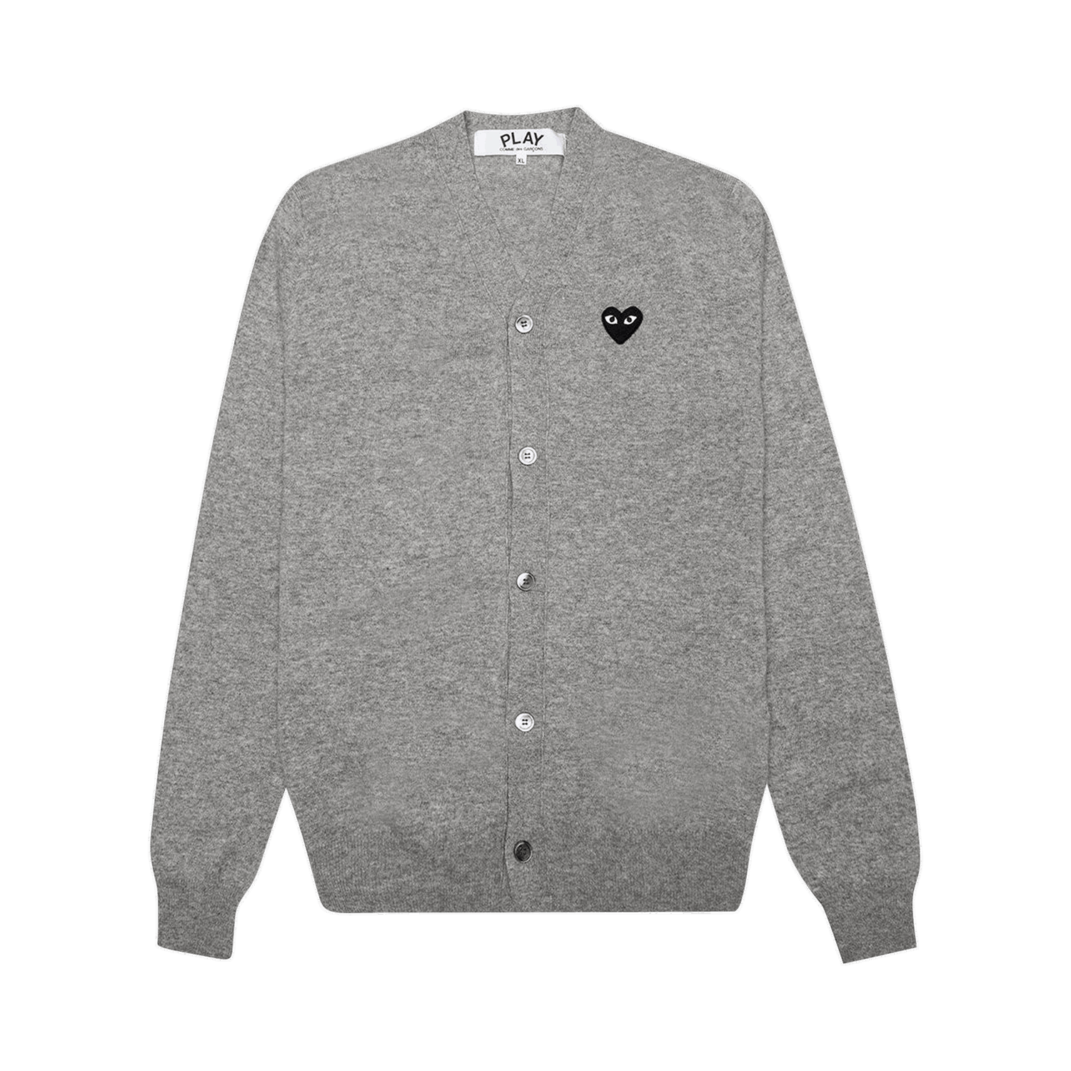Пуловер Comme des Garçons PLAY Heart Wool Cardigan Сиво | az n024 051 2, 0