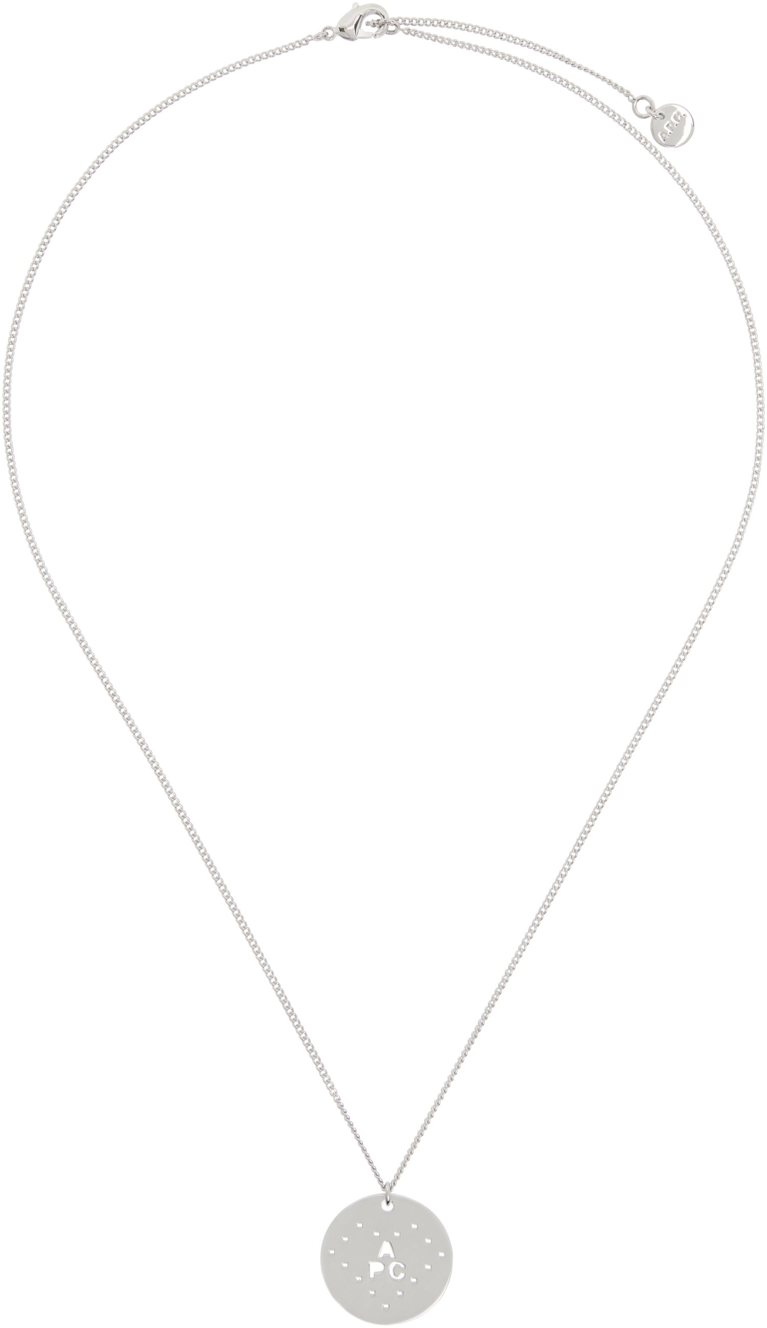 Колие A.P.C. A.P.C. Eloi Perforated Disc Pendant Necklace Металик | MEAEC-M70868, 0
