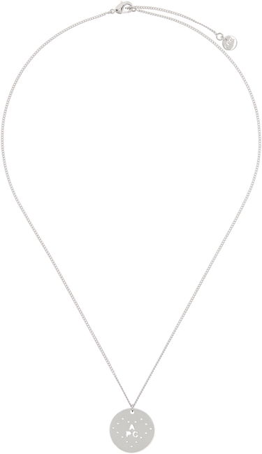 Колие A.P.C. A.P.C. Eloi Perforated Disc Pendant Necklace Металик | MEAEC-M70868, 0