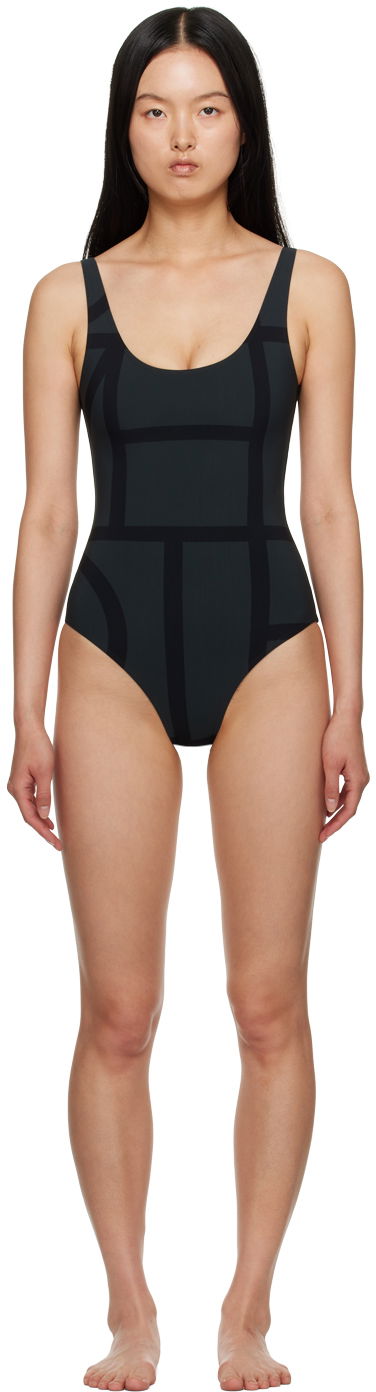 Бански TOTEME One-Piece Monogram Swimsuit Черно | 213-842-795