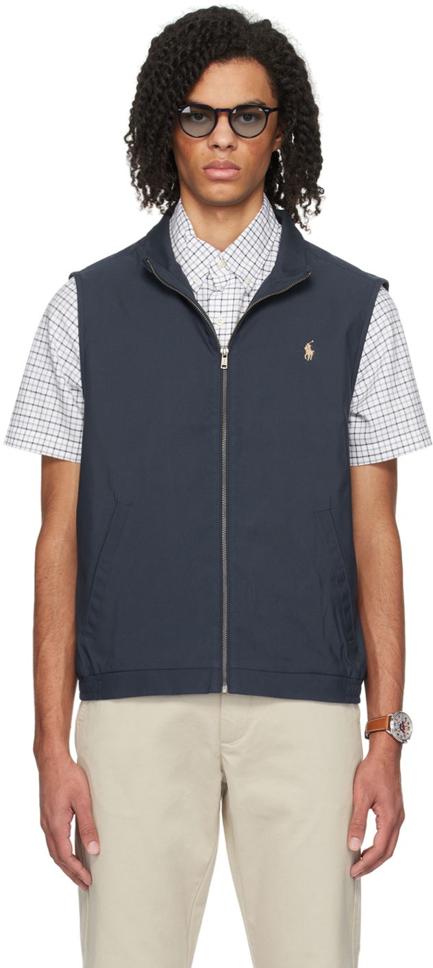 Жилетка Polo by Ralph Lauren Embroidered Vest Тъмно синьо | 710777340005