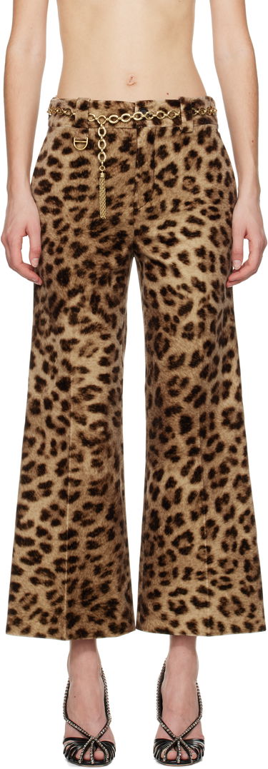 Панталони CHLOÉ Chloé Cropped Bootcut Trousers Кафяво | CH25SPA31290, 0