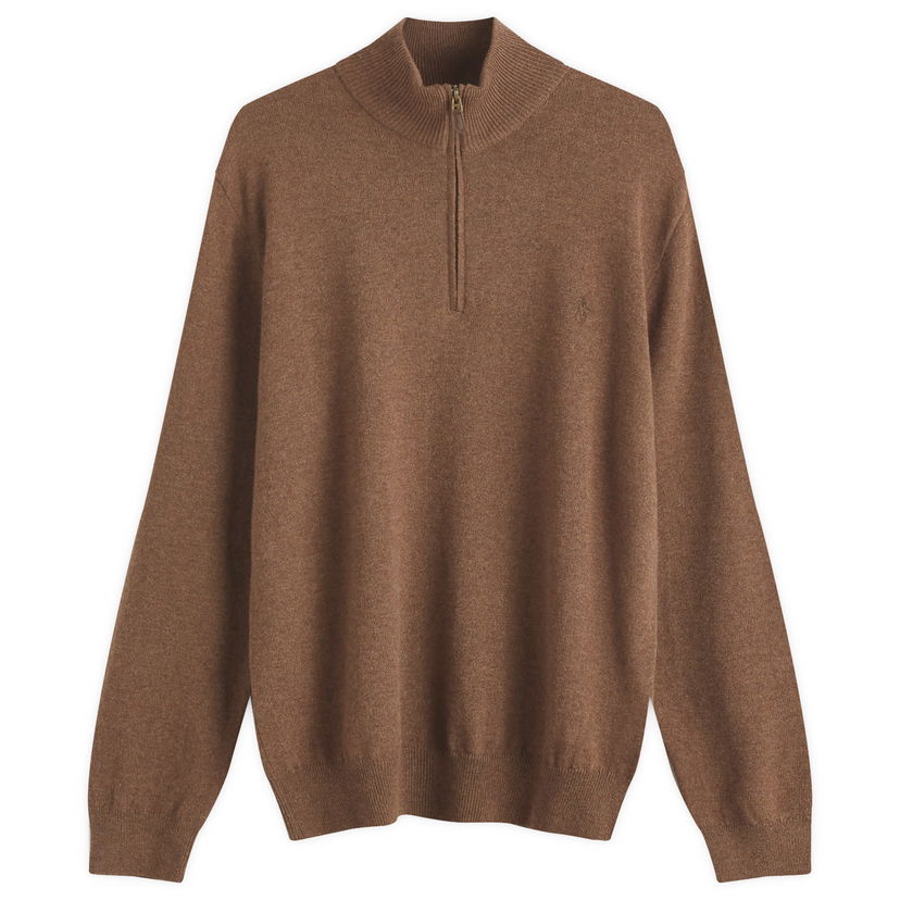 Пуловер Polo by Ralph Lauren Sweater Half Zip Jumper Large Кафяво | 710876756016