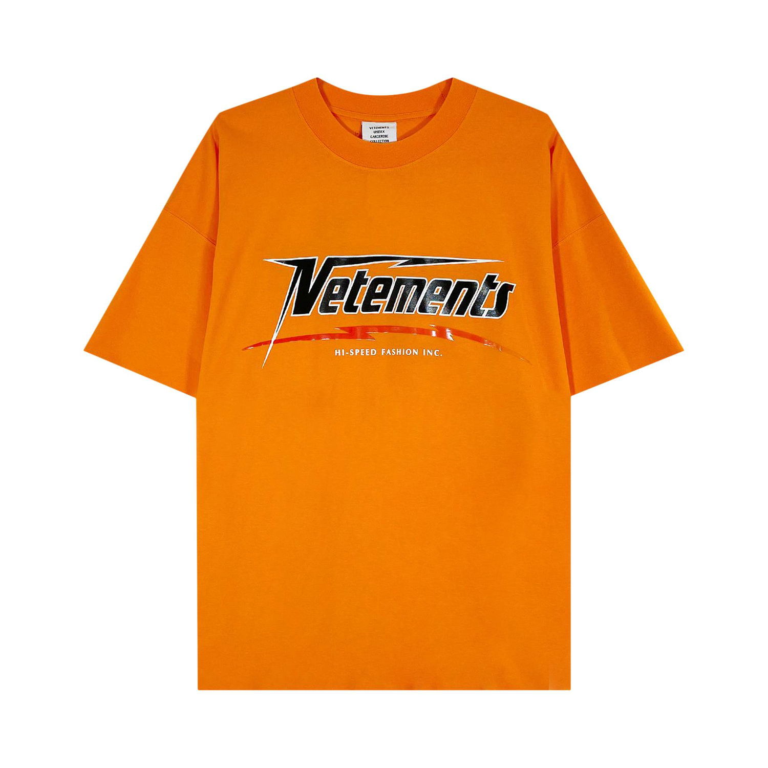 Тениска VETEMENTS Hi-Speed T-Shirt Оранжево
 | UA53TR630O NEON, 1