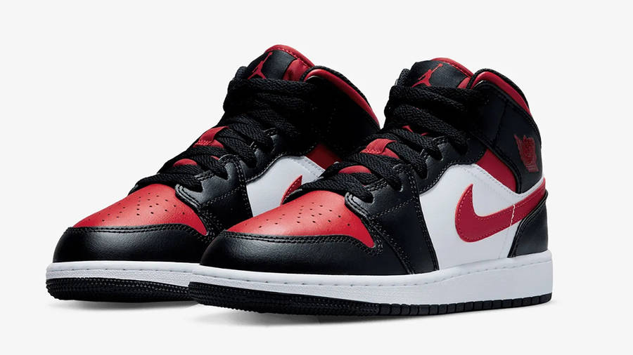 Кецове и обувки Jordan Air Jordan 1 Mid "Alternate Bred Toe" GS Червено | 554725-079, 1