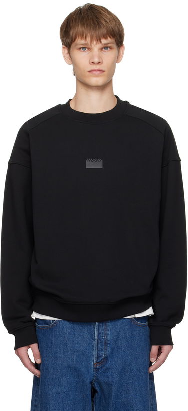 Суитчър BOSS HUGO Bonded Logo Sweatshirt Черно | 50546672, 0