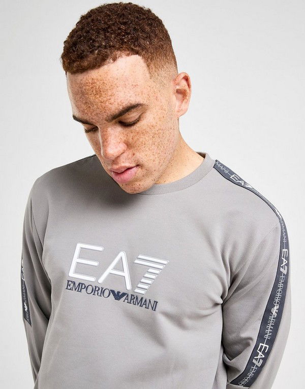 Суитчър Emporio Armani Emporio Armani 7 Tape Crew Sweatshirt Сиво | AF184027M001149U8062, 1