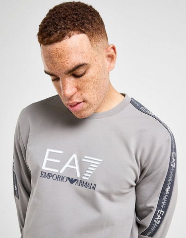 Суитчър Emporio Armani Emporio Armani 7 Tape Crew Sweatshirt Сиво | AF184027M001149U8062, 1