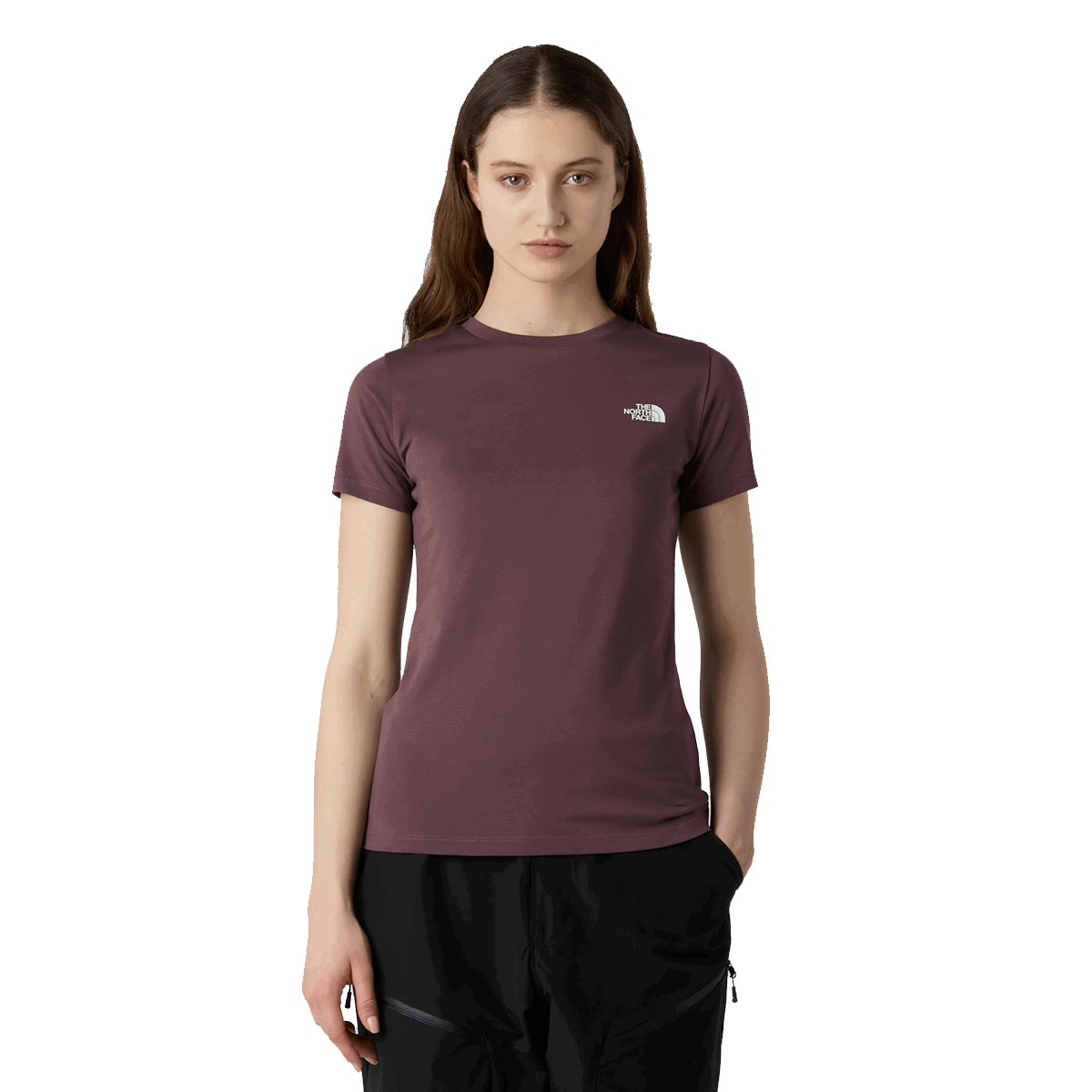 Тениска The North Face Simple Dome Slim T-Shirt Бургунди | NF0A87NHBQ71, 0