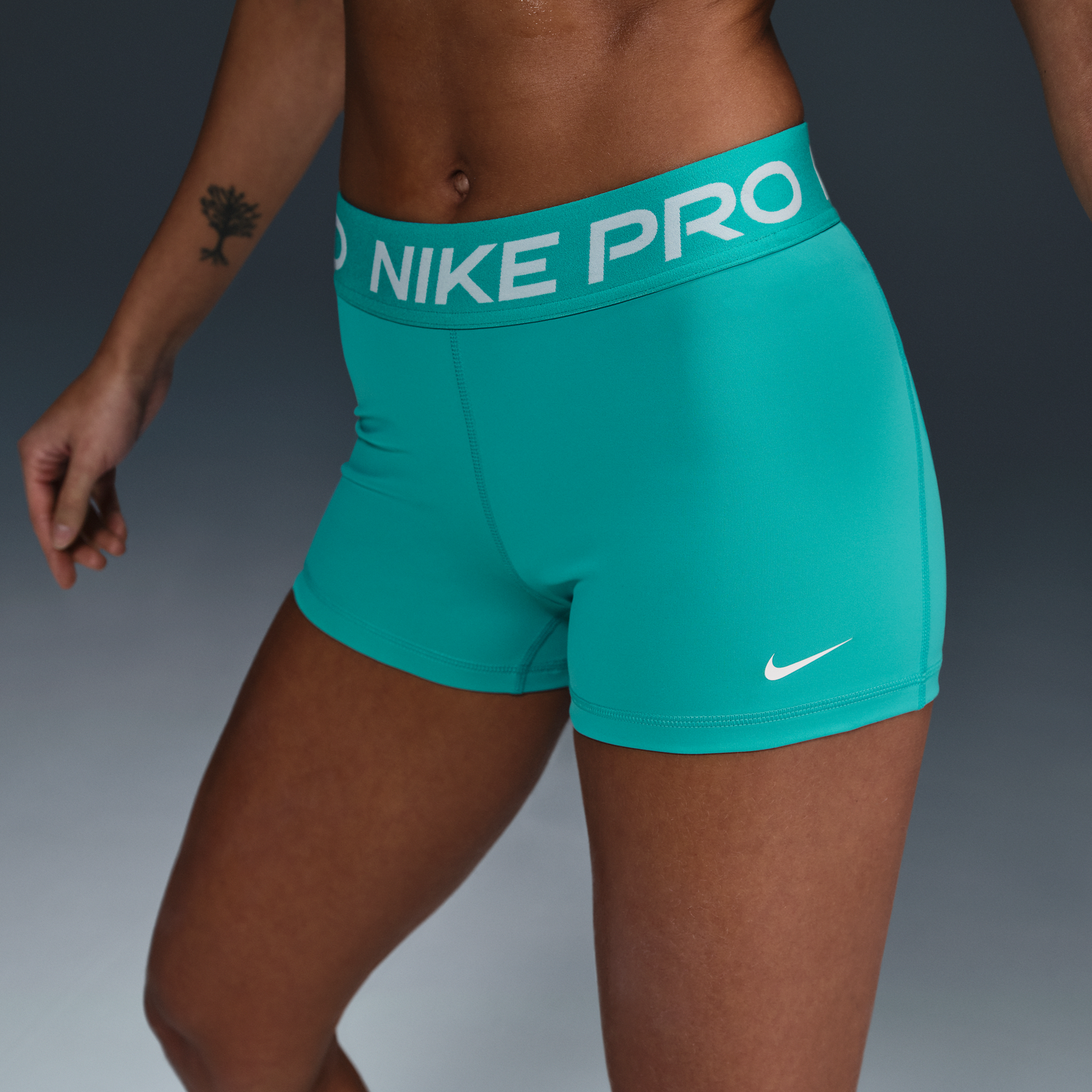 Сутиен Nike Pro 3" Shorts Тюркоазено | CZ9857-345, 1