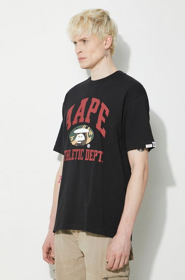 Тениска AAPE by A Bathing Ape AAPE College Theme Graphic T-Shirt Черно | ALT1390, 3