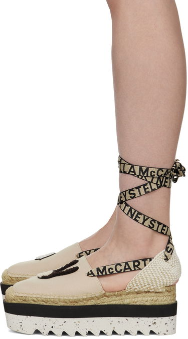 Аксесоари Stella McCartney Stella McCartney Gaia Little Black Bunny Espadrille Wedges Бежово | 810190N0222, 2