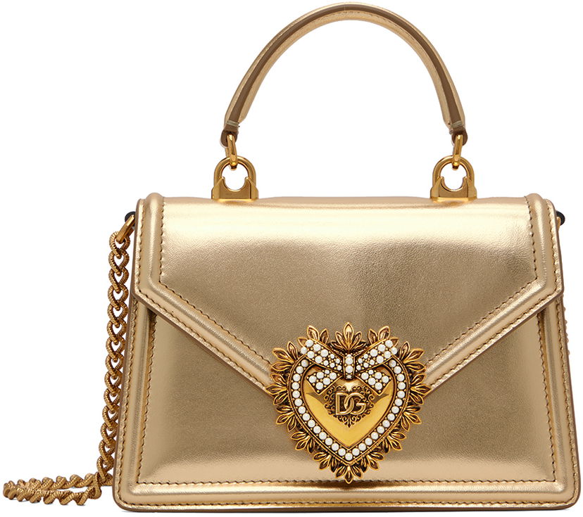 Дамска чанта Dolce & Gabbana Gold Small Devotion Bag Многоцветен | BB6711 A1016