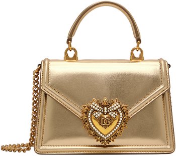 Dolce & Gabbana Gold Small Devotion Bag BB6711 A1016
