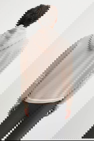 Суитчър Filling Pieces Knit Hoodie with Applique Бежово | 422532500265, 2