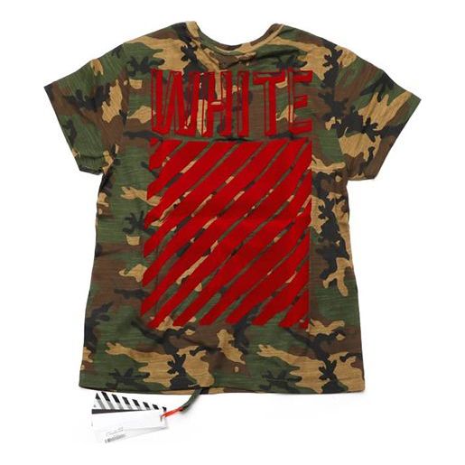 Тениска Off-White Short Sleeve Camouflage T-Shirt Зелено | OMAA001F150580189920
