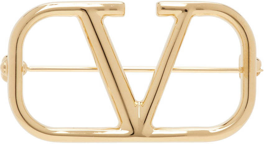 Бижута Valentino Garavani VLogo Signature Brooch "Gold" Металик | 4W2J0E82MET, 0