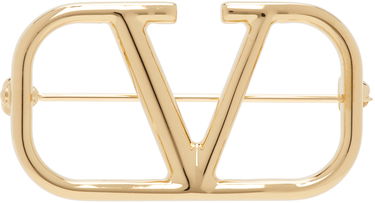 Бижута Valentino Garavani VLogo Signature Brooch "Gold" Металик | 4W2J0E82MET, 0