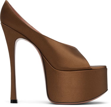 Pокля Amina Muaddi Amina Muaddi Anok Plateau Heeled Sandals Кафяво | ANOK PLATEAU, 0