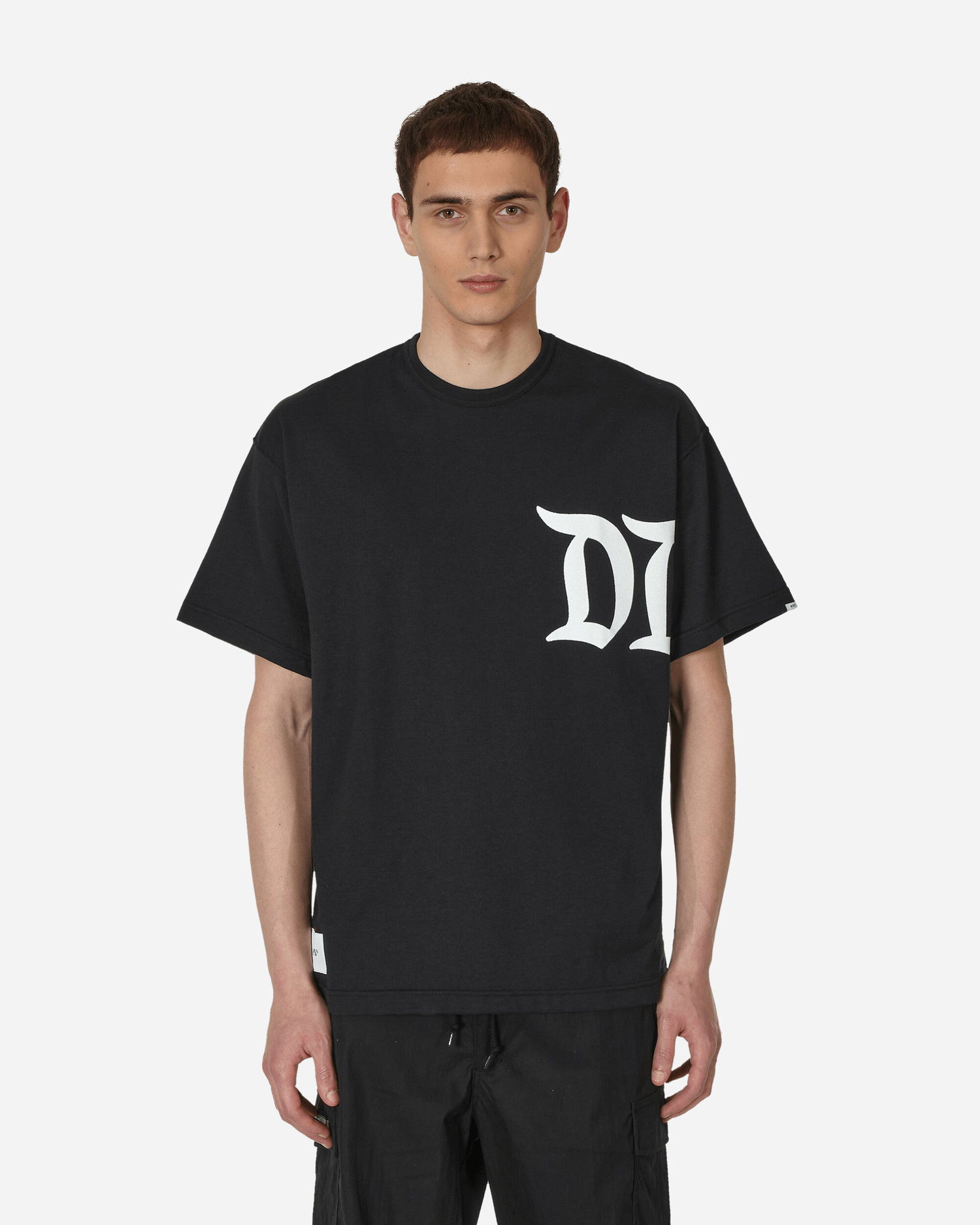 Тениска WTAPS Design 02 SQD T-Shirt Черно | 231ATDT-CSM14-BK, 1