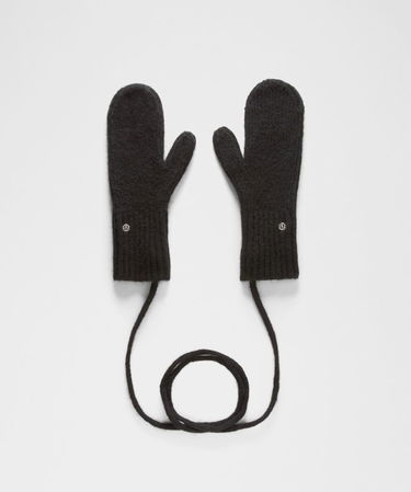 Ръкавици lululemon Lululemon Alpaca Wool-Blend Mittens with String, M/L Черно | prod20004055, 0