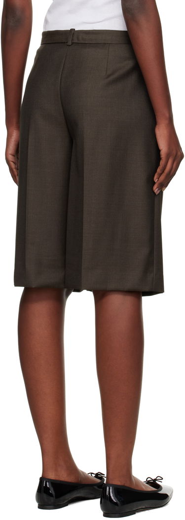 Къси панталони Loulou de Saison Loulou de Saison Adler Virgin Wool Bermuda Shorts Кафяво | ADLER, 2