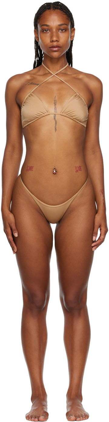 Бански Blumarine Blumarine Exclusive Bikini Кафяво | 2D008A, 0