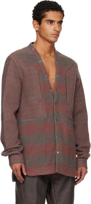 Риза Rick Owens Concordians Larry Fogpocket Plaid Flannel Overshirt with Snap Buttons Многоцветен | RU02E1757 WJPWMP, 4