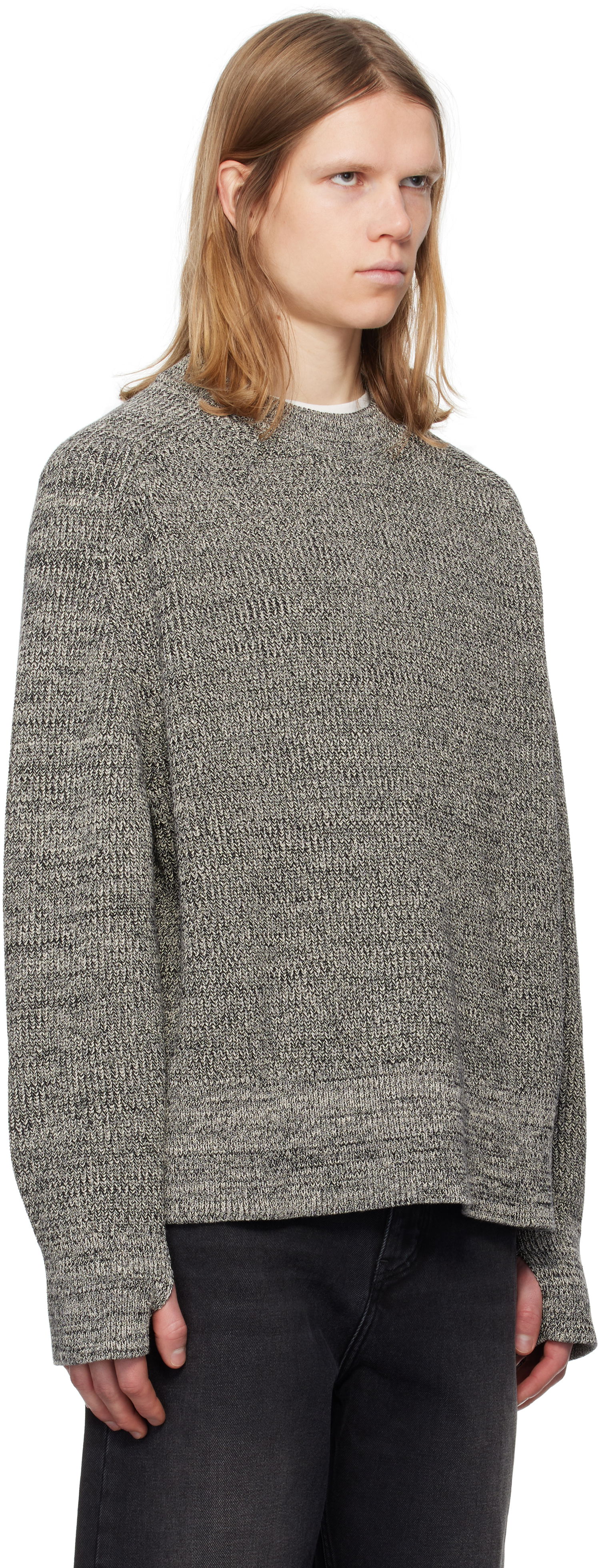 Пуловер Studio Nicholson Studio Nicholson Coe Knit Sweater Сиво | COE SNM - 1114, 1