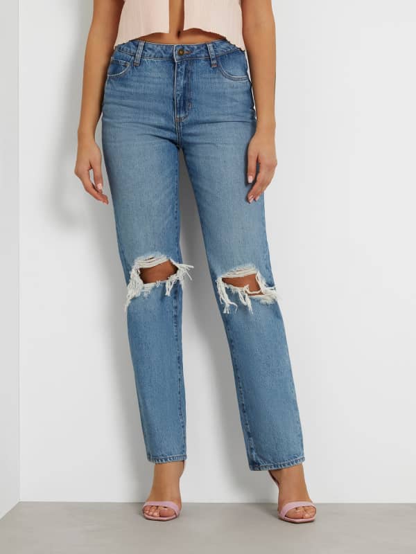 Дънки GUESS Relaxed Straight Denim Pant Синьо | W4GA10D5BS0, 0