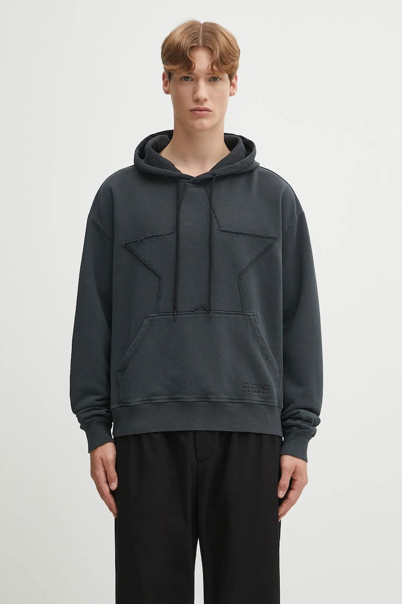 Суитчър Maison Margiela MM6 Maison Margiela Star Appliqué Hoodie Черно | SH2GU0022.M25024.899