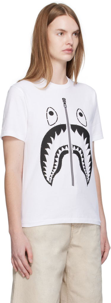 Тениска BAPE Crystal Stone Shark Graphic T-Shirt Бяло | 001TEL302065L, 1