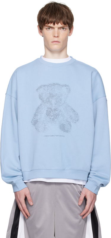 Суитчър We11done Coding Teddy Sweatshirt Синьо | WD-TS2-25-789-U-BL, 0