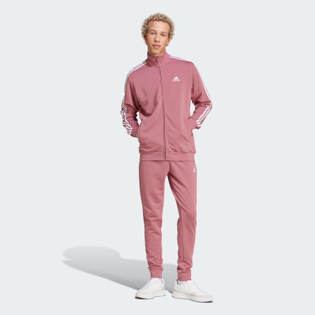 Комплект adidas Performance Basic 3-Stripes French Terry Tracksuit Розово | IY6654, 0