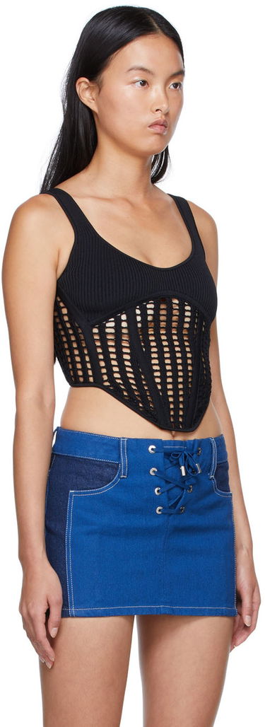 Потник Dion Lee Recycled Viscose Tank Top with Lace Up Бяло | A7568S22, 4