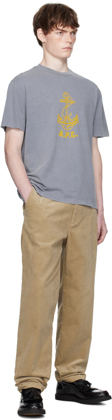 Тениска A.P.C. A.P.C. Davy Anchor Graphic Tee Сиво | COHBS-H26518, 3