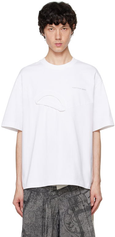 Тениска Feng Chen Wang Feng Chen Wang Paneled Collar T-Shirt Бяло | FF12TSH713, 0